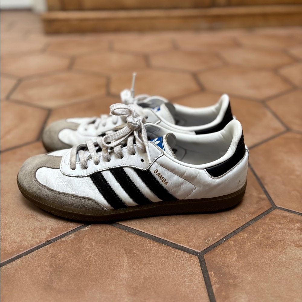 Adidas Samba OG White and Black Trainers